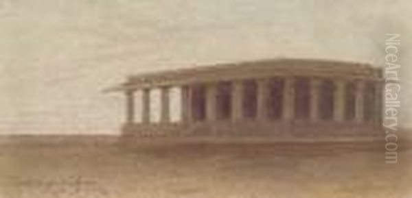 View At Fatehpur Sikri, India Oil Painting by Edward Lear