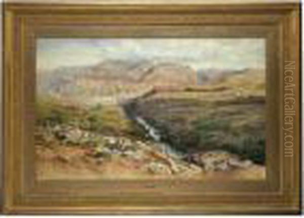 Petra Oil Painting by Edward Lear