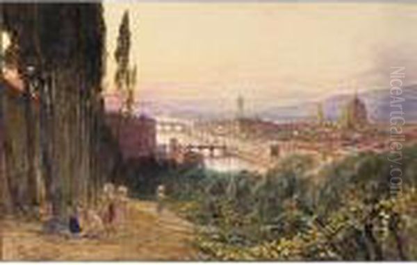 View Of Florence From San Miniato Oil Painting by Edward Lear