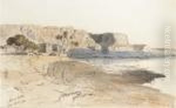 Kasr-es-said, Egypt Oil Painting by Edward Lear