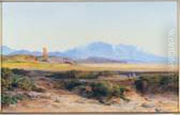 Parnassus And Lake Copais Oil Painting by Edward Lear