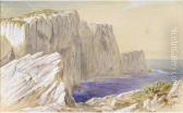 Sappho's Leap, Leucadia, Greece Oil Painting by Edward Lear