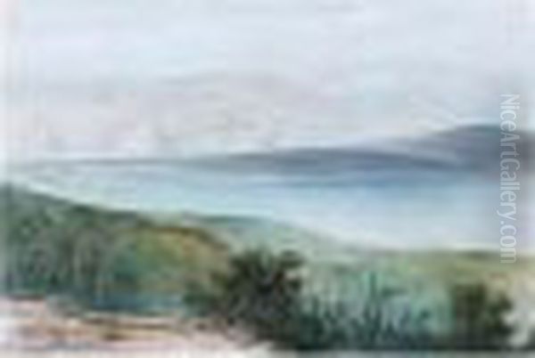 View In The Middle East Oil Painting by Edward Lear