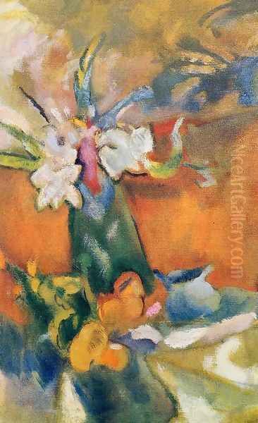 The Vase of Flowers Oil Painting by Jules Pascin