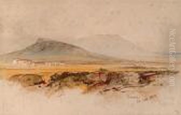 Eretria, Euboea, Greece Oil Painting by Edward Lear