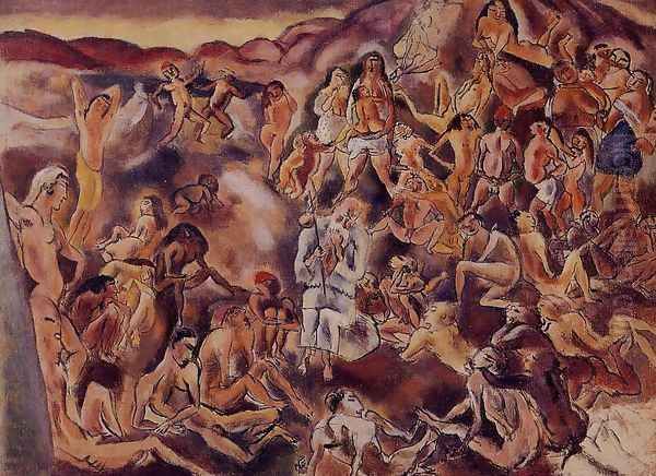 The Temptation of Saint Anthony Oil Painting by Jules Pascin