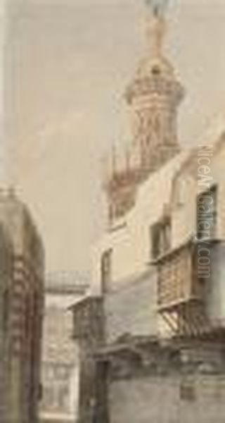 The Backstreets Of Cairo Oil Painting by Noel Harry Leaver