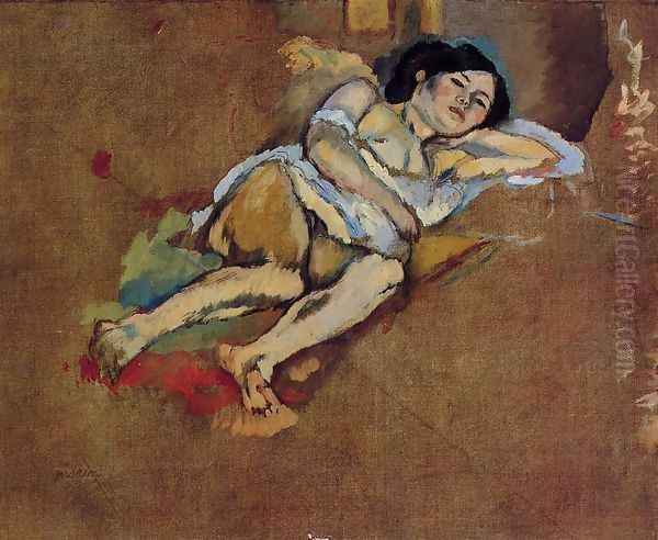 The Lounger Oil Painting by Jules Pascin