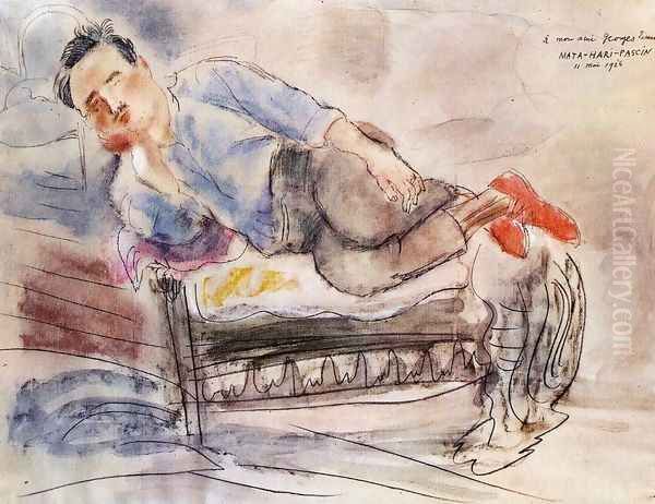 Georges Eisenmann Oil Painting by Jules Pascin