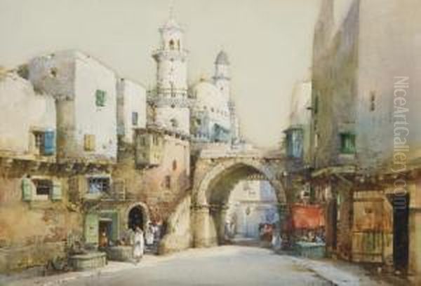 Rue Dans La Medina Oil Painting by Noel Harry Leaver