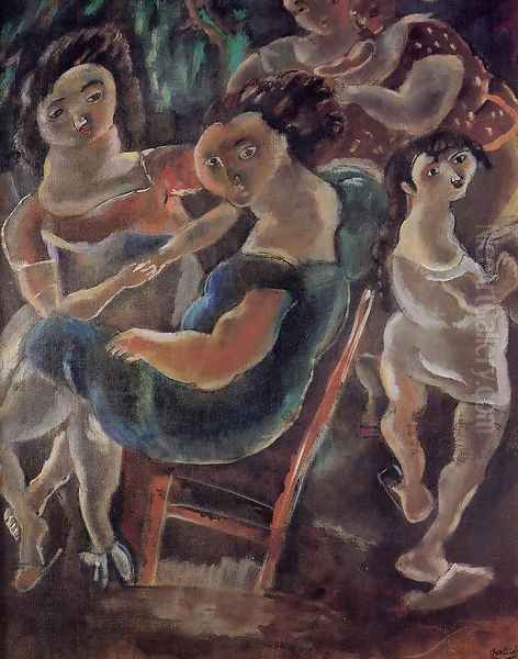 Gossips Oil Painting by Jules Pascin