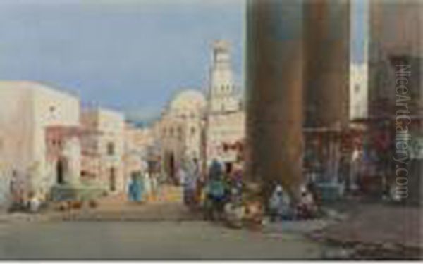 At The Market Oil Painting by Noel Harry Leaver