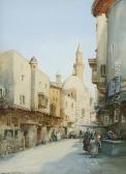 A North African Town Oil Painting by Noel Harry Leaver