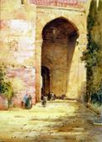 Gateway To The City, North Africa Oil Painting by Noel Harry Leaver