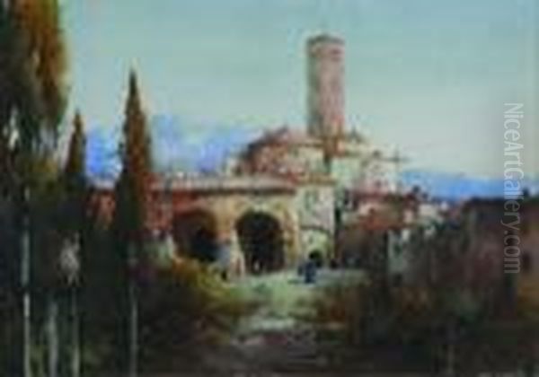 Untitled Italian Scene Oil Painting by Noel Harry Leaver