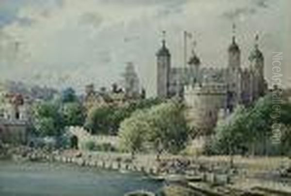 The Tower Of London Oil Painting by Noel Harry Leaver