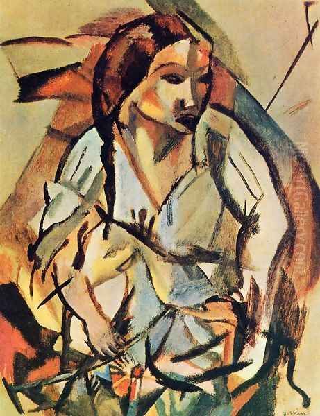 Portrait of a Woman Oil Painting by Jules Pascin