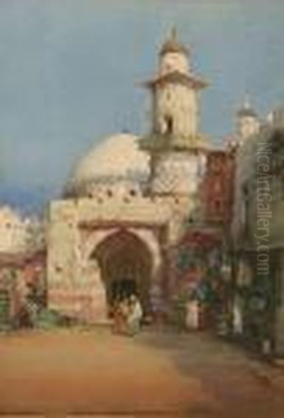 Algerian Mosque Oil Painting by Noel Harry Leaver