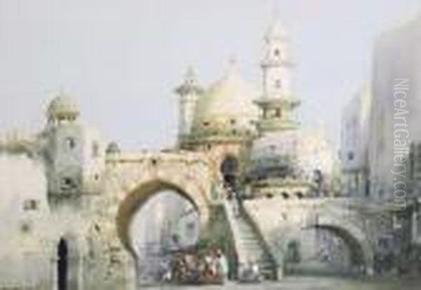 An Ancient Arab City Oil Painting by Noel Harry Leaver