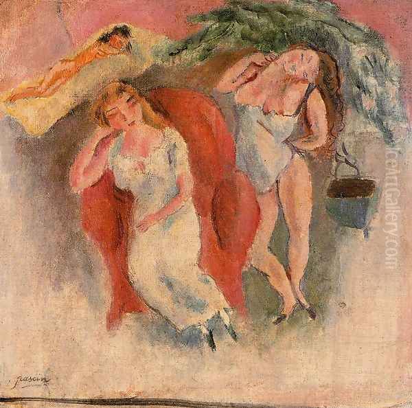 Composition with Three Women Oil Painting by Jules Pascin