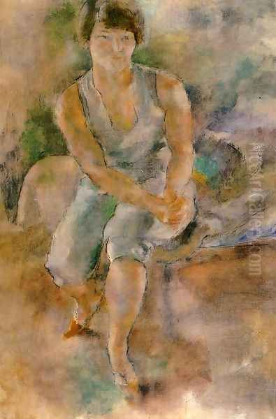 Eliena Krylenko Oil Painting by Jules Pascin