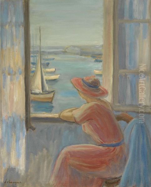 Devant La Fenetre, Ile D'yeu Oil Painting by Henri Lebasque