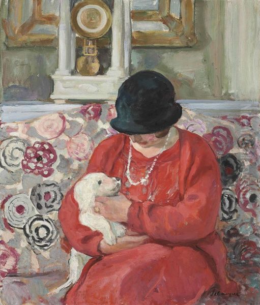 Le Petit Chien Blanc Oil Painting by Henri Lebasque