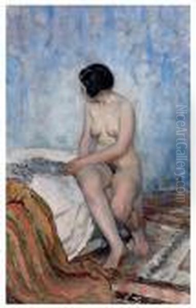  Nu Assis  Oil Painting by Henri Lebasque