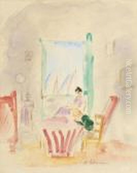 Homework Oil Painting by Henri Lebasque