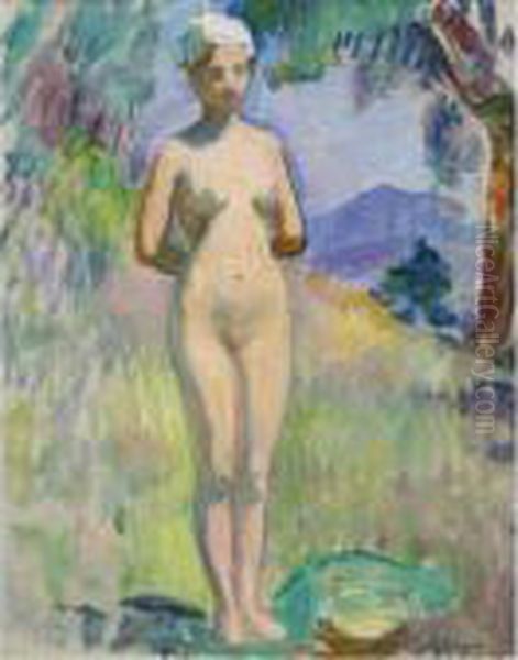 Nu A Saint Tropez Oil Painting by Henri Lebasque