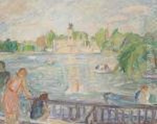 View Of Retiro Park, Madrid Oil Painting by Henri Lebasque