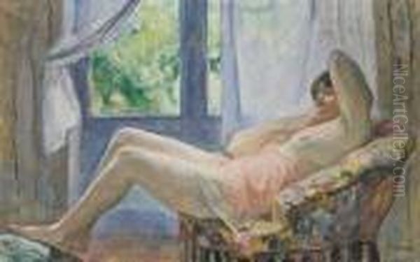 Femme Dans Un Fauteuil Oil Painting by Henri Lebasque