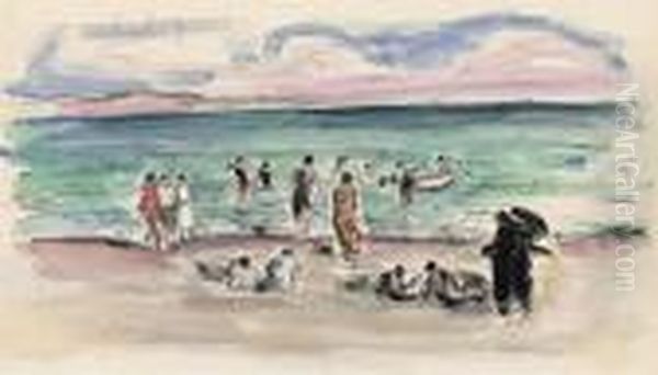 La Baignade Oil Painting by Henri Lebasque