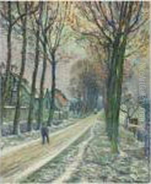 La Petite Route De Lagny A Chessy Oil Painting by Henri Lebasque