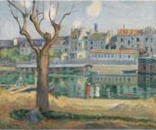 Vue Du Quai De Pamponne Oil Painting by Henri Lebasque