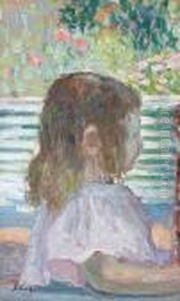 Petite Tete De Profil (helene Lebasque Dit'nono') Oil Painting by Henri Lebasque