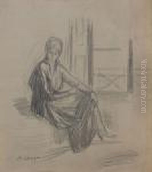 Femme Assise Pres De Sa Fenetre Oil Painting by Henri Lebasque