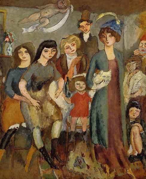 The Turkish Family Oil Painting by Jules Pascin