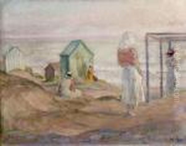 Sur La Plage Oil Painting by Henri Lebasque