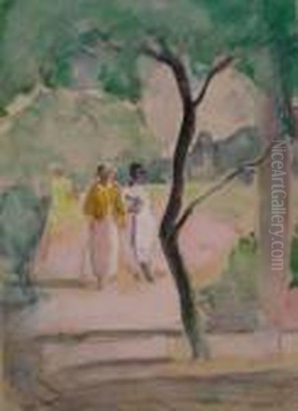 Promenade Dans Un Parc Oil Painting by Henri Lebasque