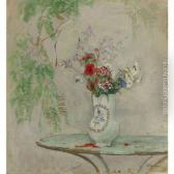 Pichet De Fleurs Oil Painting by Henri Lebasque