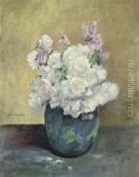 Vase De Fleurs Oil Painting by Henri Lebasque