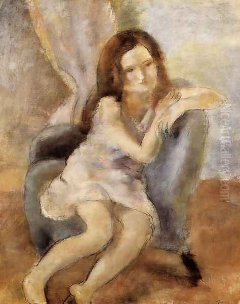 Seated Woman I Oil Painting by Jules Pascin