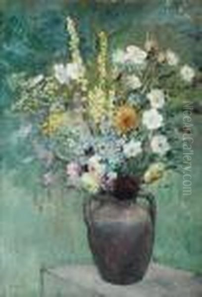 Vase De Fleurs Oil Painting by Henri Lebasque