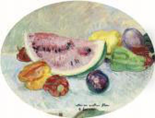 Nature Morte Au Melon Oil Painting by Henri Lebasque