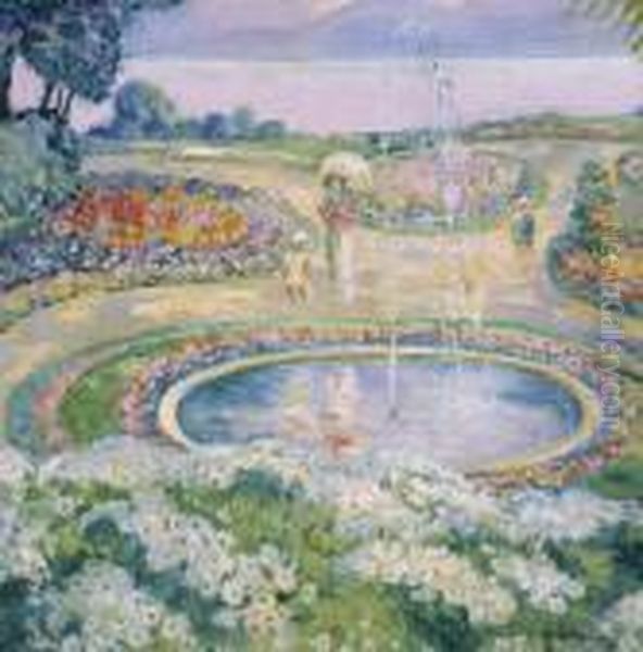 Le Jardin Fleuri Oil Painting by Henri Lebasque