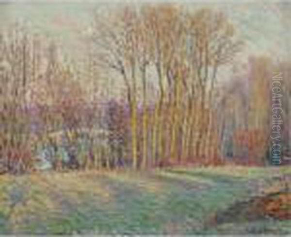 Peupliers En Automne Pres De Chalifert Oil Painting by Henri Lebasque