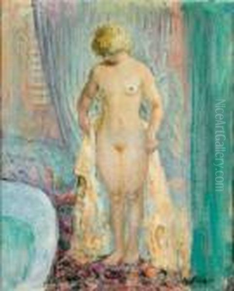 La Sortie Du Bain Oil Painting by Henri Lebasque