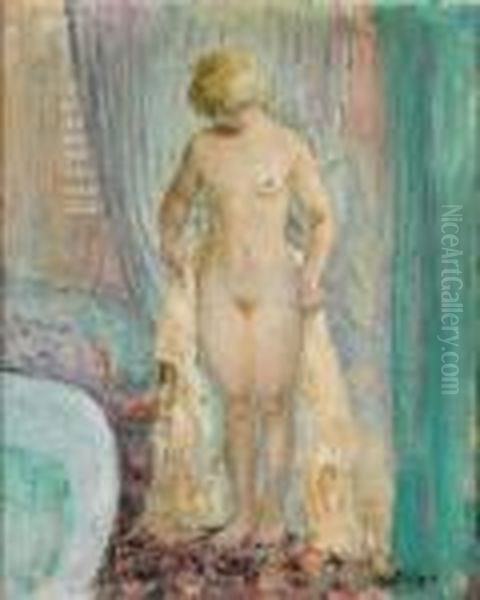 La Sortie Du Bain Oil Painting by Henri Lebasque