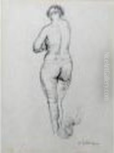 Femme Nue De Dos Oil Painting by Henri Lebasque